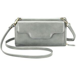Women 04 - Gray Wallet Imported Purses Crossbody Zipper Hand Bags